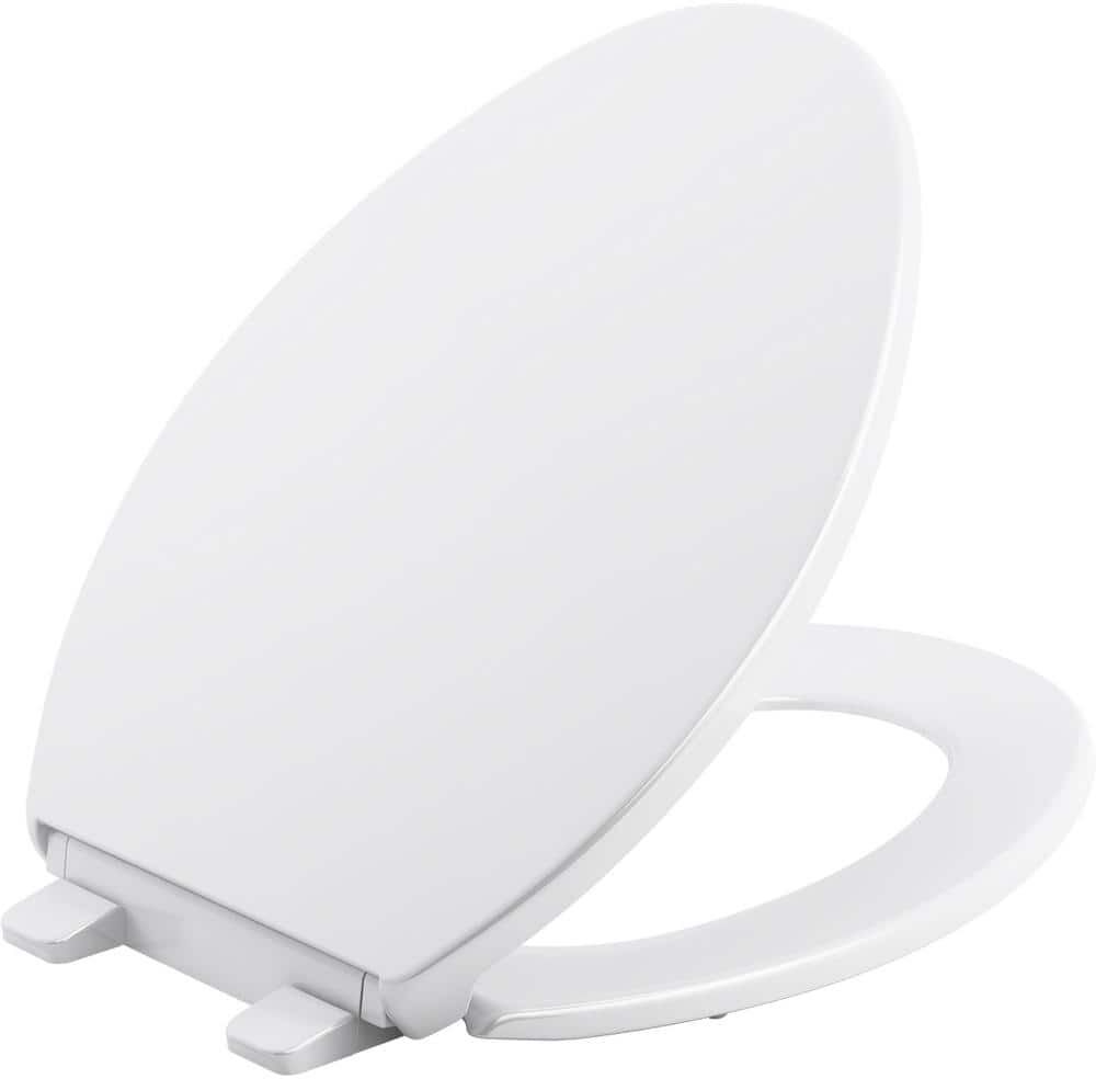 KOHLER Brevia Elongated Closed Front Toilet Seat in White