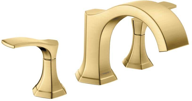 Hansgrohe Locarno 2-Handle Deck Mount Roman Tub Faucet in Brushed Gold Optic