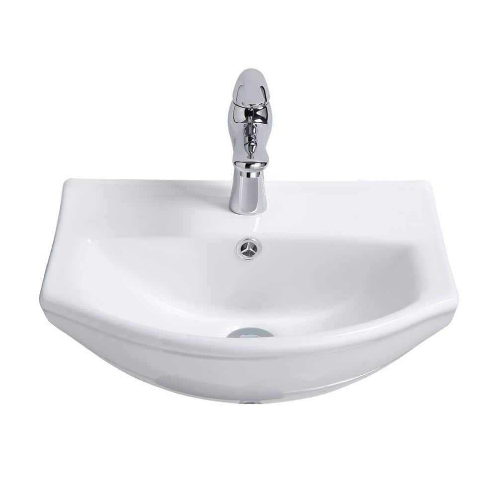 RENOVATORS SUPPLY MANUFACTURING Tahoe 17-3/4 in. Wall Mounted Bathroom Sink in White with Overflow