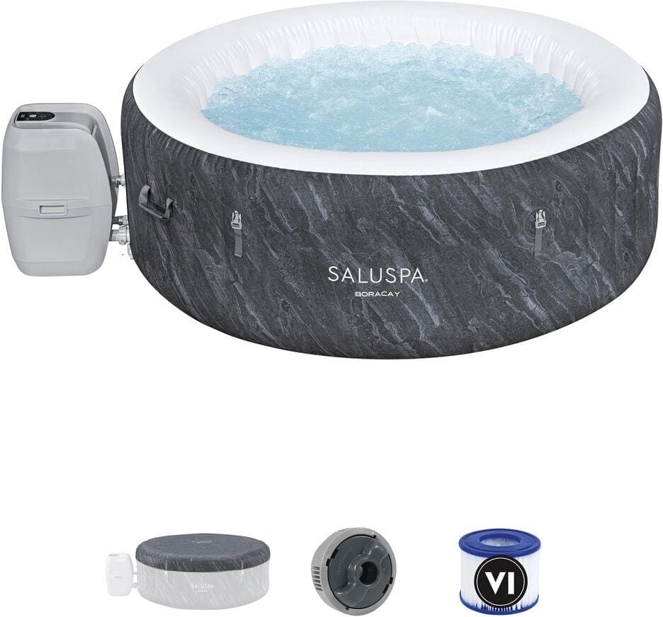 SaluSpa Boracay 4-Person 120-Jet Inflatable Portable Spa with App Control