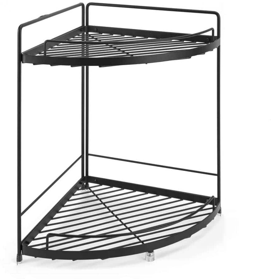 Dyiom Corner Bathroom Organizer, Freestanding, Shower Caddy, in Black