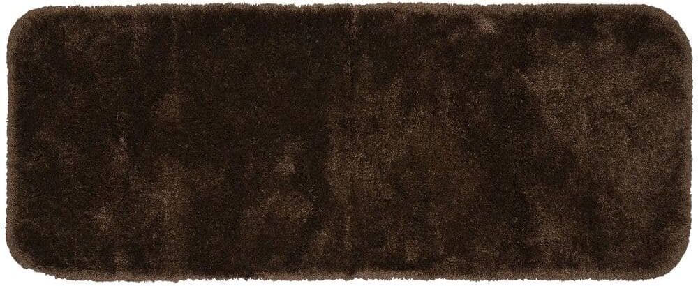 Garland Rug Finest Luxury Chocolate 22 in. x 60 in. Washable Bathroom Accent Rug