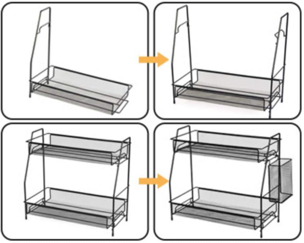 Dyiom Large Countertop organizer for bathroom counter, organizer for bedroom, Under sink organizer spice rack organizer