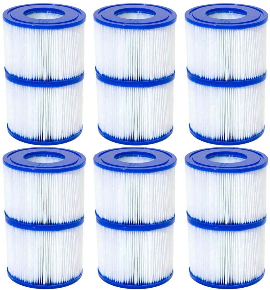 Bestway SaluSpa Type VI Inflatable Hot tub Replacement Filter Cartridge (6 Pack)