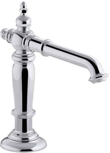 KOHLER Artifacts Widespread Bathroom Sink Spout with Column Design, Polished Chrome