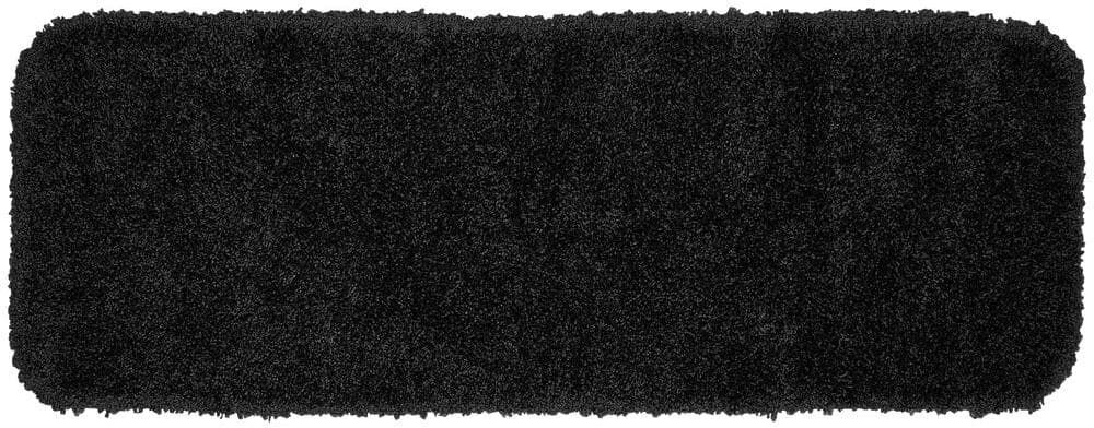 Garland Rug Serendipity Black 22 in. x 60 in. Washable Bathroom Accent Rug