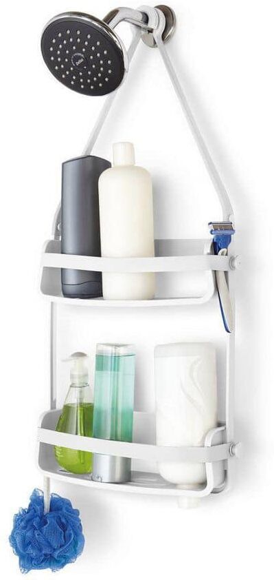 Dracelo Shower Caddy, Bathtub Shelf and Bathroom Organizer, White