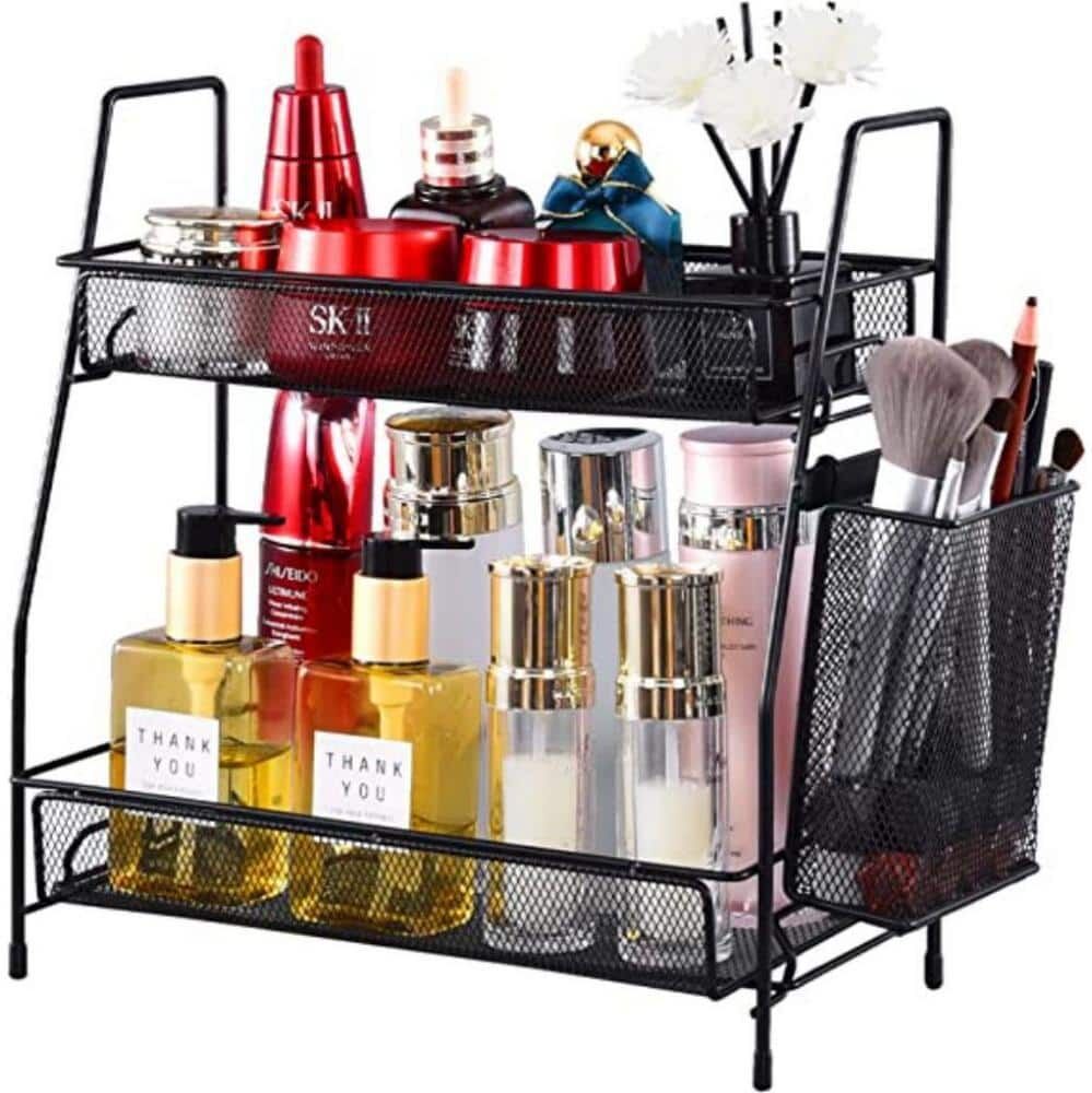 Dyiom Bathroom Organizer Countertop, 2-Tier Spice Rack Counter Organizer, Skincare Organizers, Storage Organizer