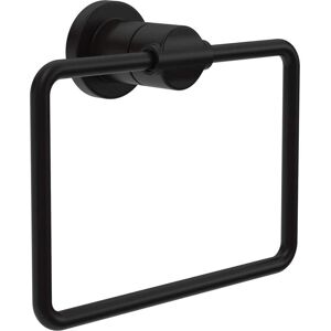 Delta Nicoli Wall Mount Square Closed Towel Ring Bath Hardware Accessory in Matte Black