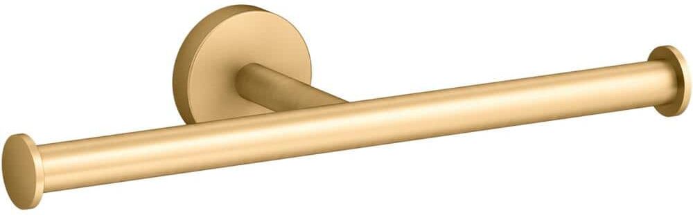 KOHLER Elate Double Toilet Paper Holder in Vibrant Brushed Moderne Brass