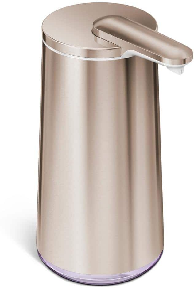 simplehuman Foam Sensor Pump in Rose Gold Steel with Refillable Cartridge