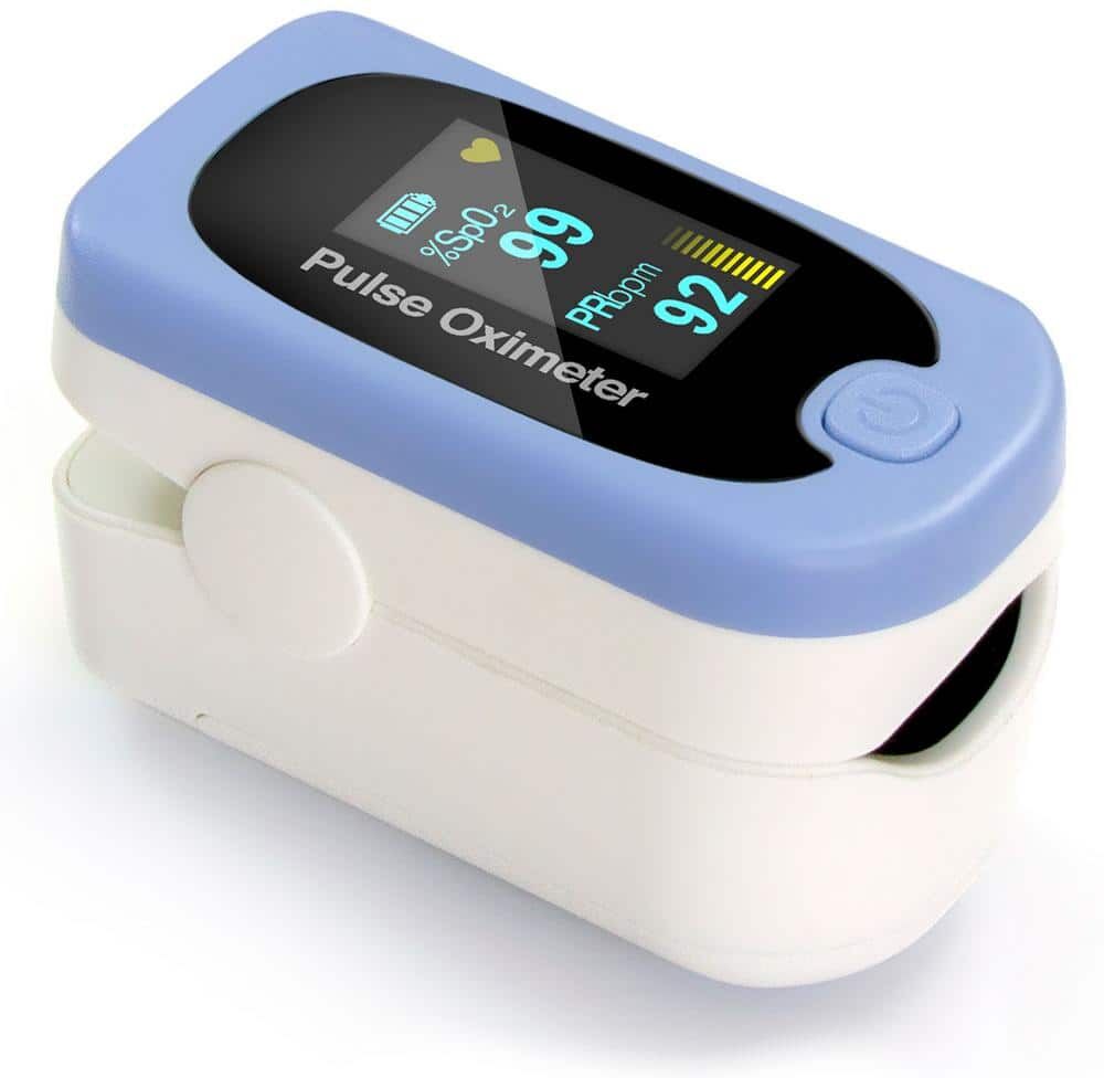 HealthSmart Deluxe Pulse and Blood Oximeter Monitors and Trackers with 2-olor OLED Display (1-Pack)