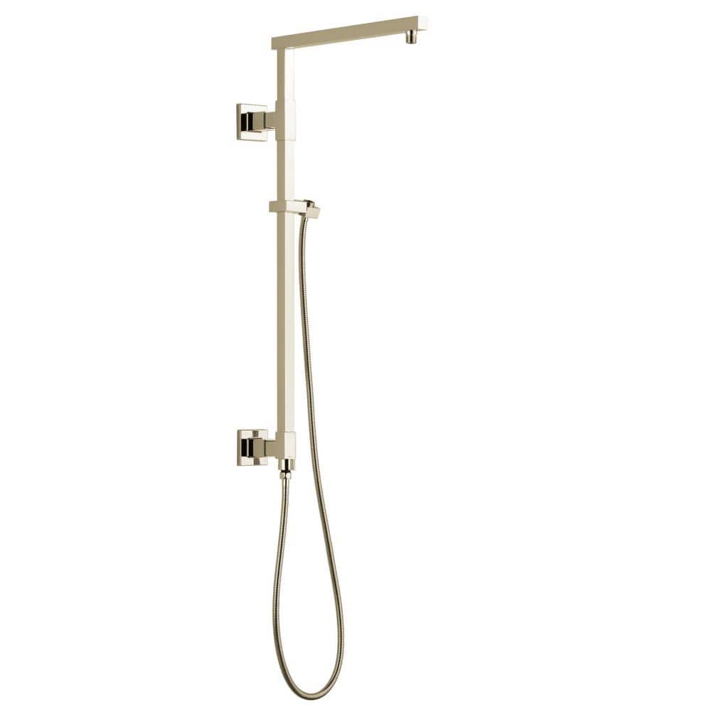 Delta Emerge Angular Modern 26 in. Column Shower Bar in Lumicoat Polished Nickel