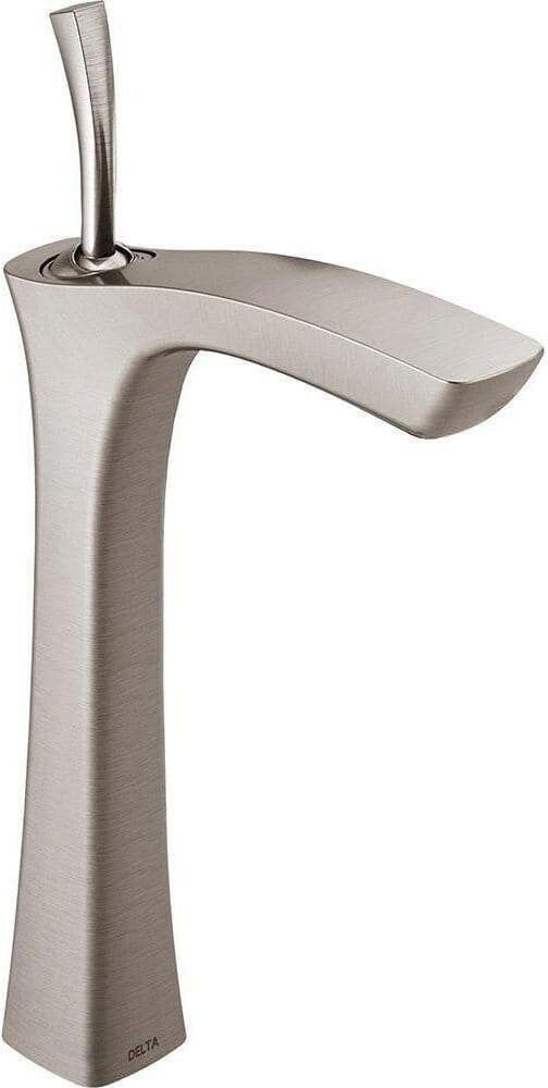 Delta Tesla Single Hole Single-Handle Vessel Bathroom Faucet in Stainless