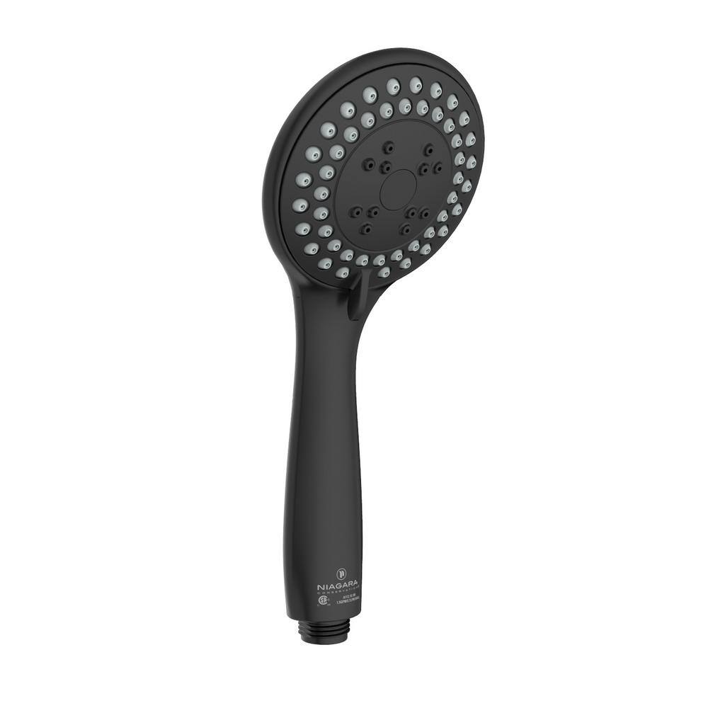 Niagara Conservation Vara II 3-Spray Settings Wall Mount Handheld Shower Head 1.5 GPM in Matte Black