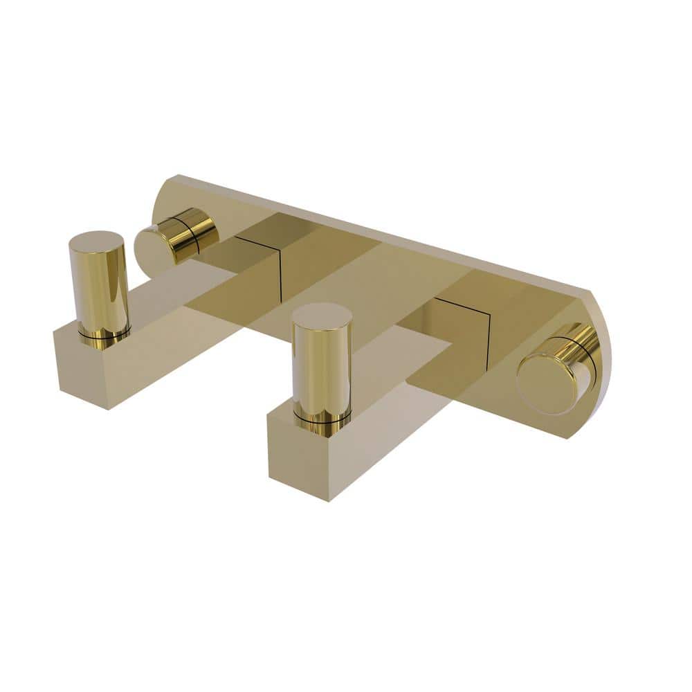 Allied Montero Collection 2-Position Multi Hook in Unlacquered Brass