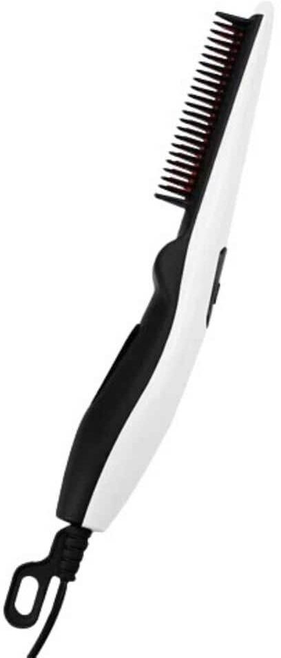 Aoibox 9 in. x 1 in. x 1 in. Personal Care Hair Straightener in White Finish 110-220V Hair/Beard Straightening Comb Heat Press