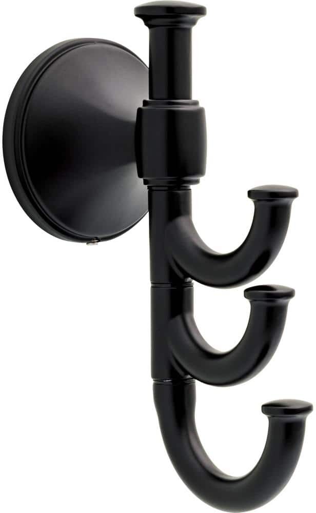 Delta Accolade Expandable Multi-Purpose Towel Hook Bath Hardware Accessory in Matte Black