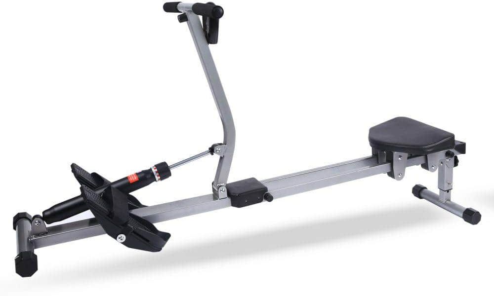 Amucolo 264 lbs. Capacity Fitness Rowing Machine Rower Ergometer, with 12 Levels of Adjustable Resistance and Digital Monitor