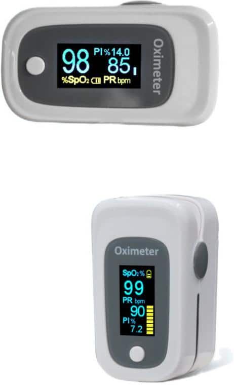 Aoibox Fingertip Pulse Oximeter CE FDA Certified Blood Oxygen Saturation Monitor (SpO2) with Lanyard