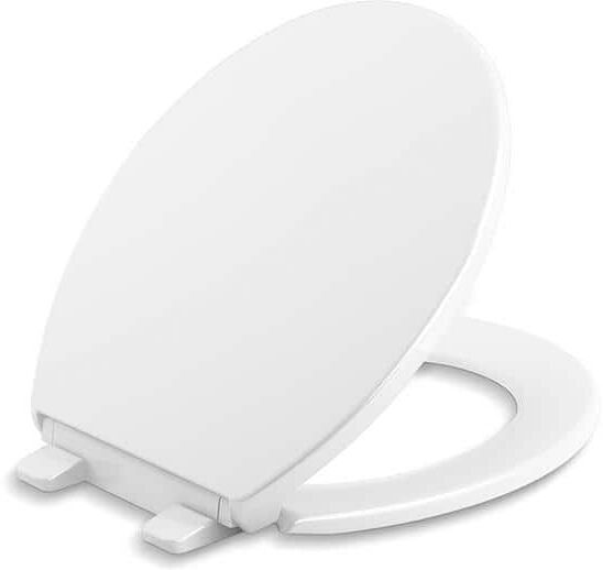 KOHLER Wellworth Round Grip Tight Bumpers Front Toilet Seat in White