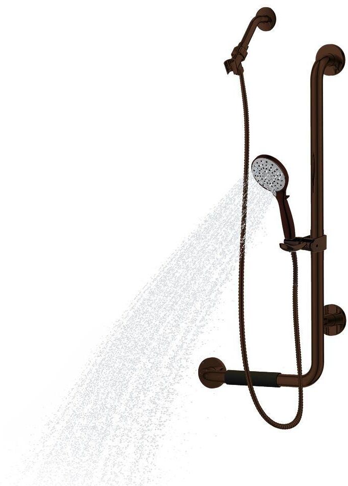 PULSE Showerspas ErgoSlideBar Right 5-Spray Wall Bar Shower Kit in Oil Rubbed Bronze