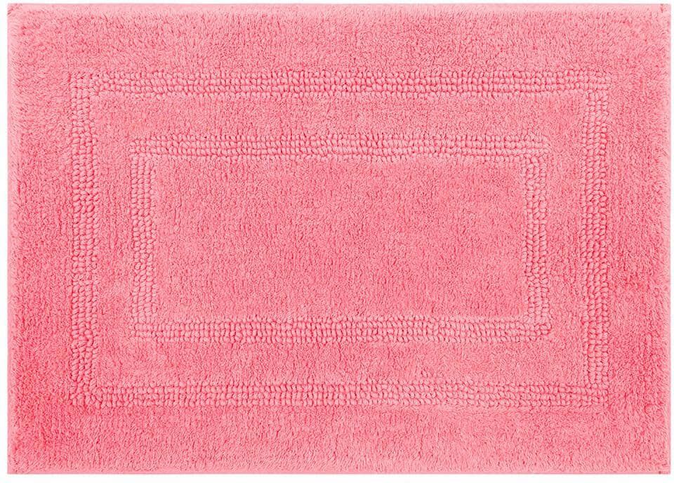 Mohawk Home Cotton Reversible Fiesta Coral Rose 21 in. x 34 in. Pink Cotton Machine Washable Bath Mat