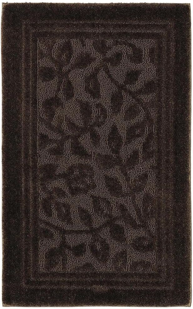 Mohawk Home Wellington 24 in. x 40 in. Nylon Machine Washable Bath Mat in Chocolate