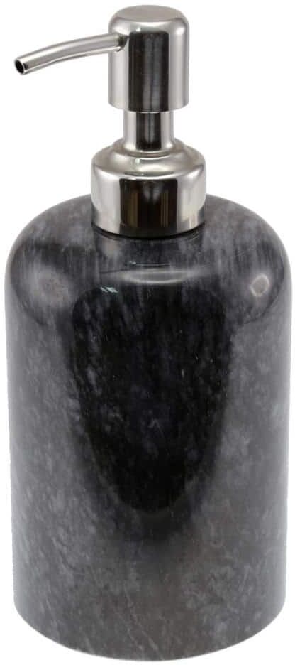 Creative Labs Natural Black Marble Liquid Hand Soap Lotion Dispenser Liquid Hand Sanitizer Soap Jar for Bathroom Kitchen Countertop