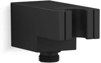 KOHLER Statement Wall-Mount Handshower Holder with Supply Elbow And Check Valve in Matte Black