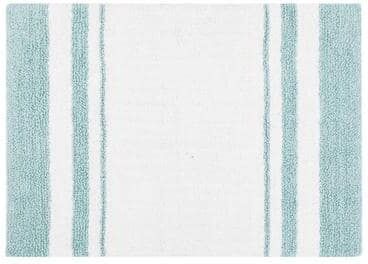 Madison Park Aqua 20 in. x 30 in. Spa Cotton Reversible Bath Mat Rug