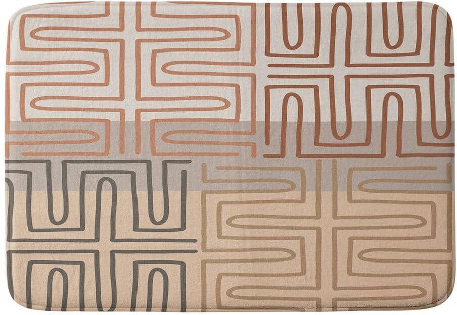 DenyDesigns. Iveta Abolina Bouvier 34 in. x 21 in. beige Memory Foam Bath Mat