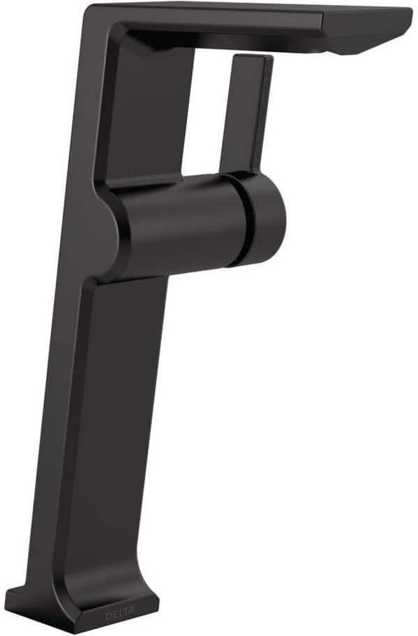 Delta Pivotal Single Hole Single-Handle Vessel Bathroom Faucet in Matte Black