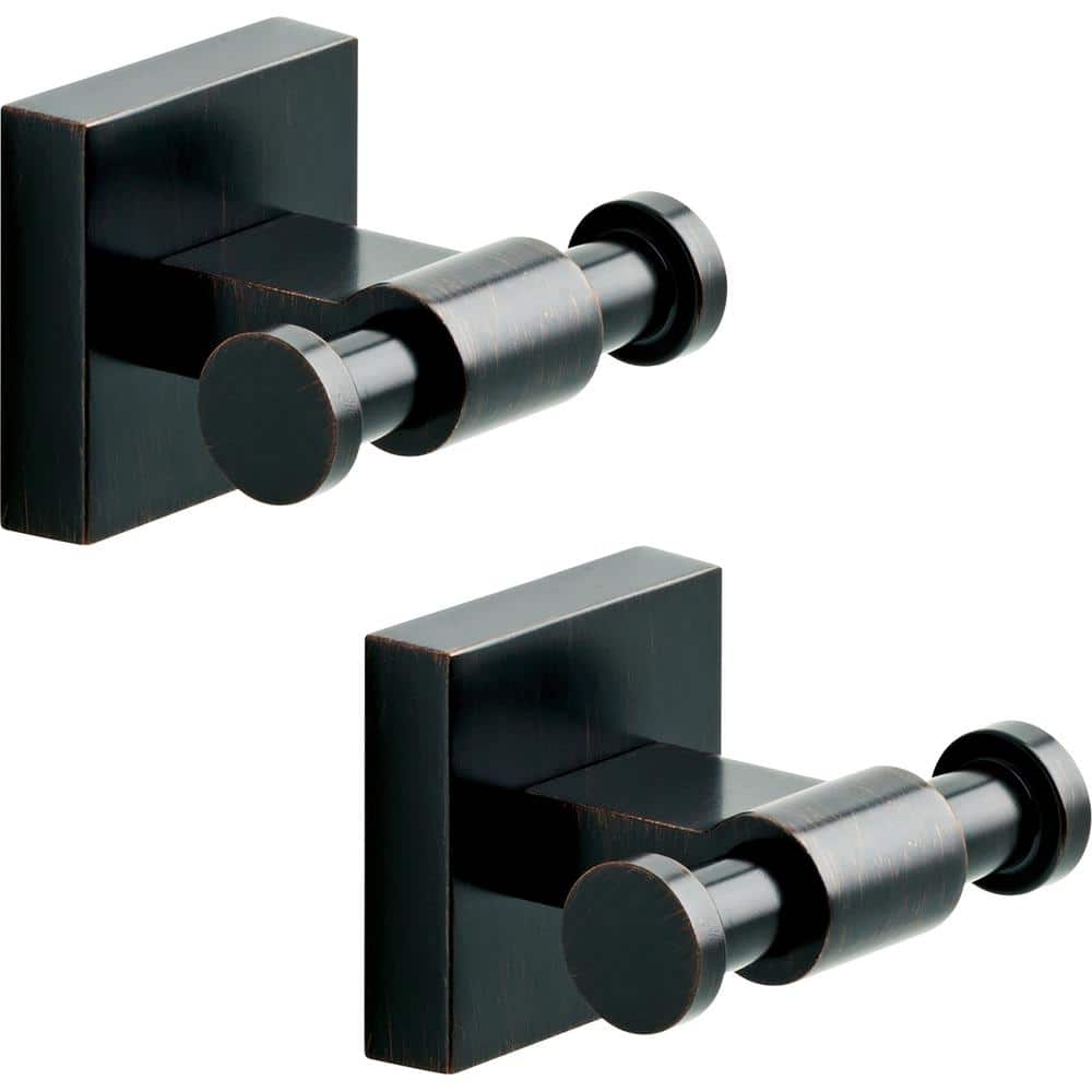 Franklin Brass Maxted Wall Mounted Multi-Purpose Double Towel Hook in Venetian Bronze (2-Pack)