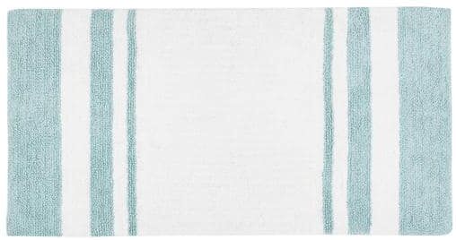 Madison Park Aqua 27 in. x 45 in. Spa Cotton Reversible Bath Mat Rug