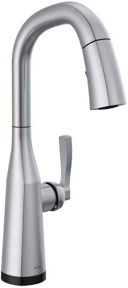 Delta Stryke Single Handlebar Faucet with Touch2O Technology in Lumicoat Arctic Stainless Steel