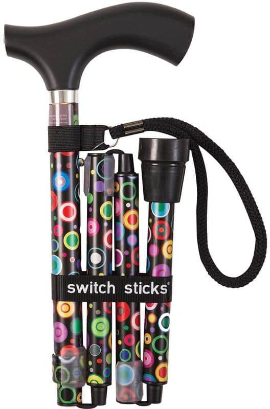 Switch Sticks Folding Walking Cane in Bubbles