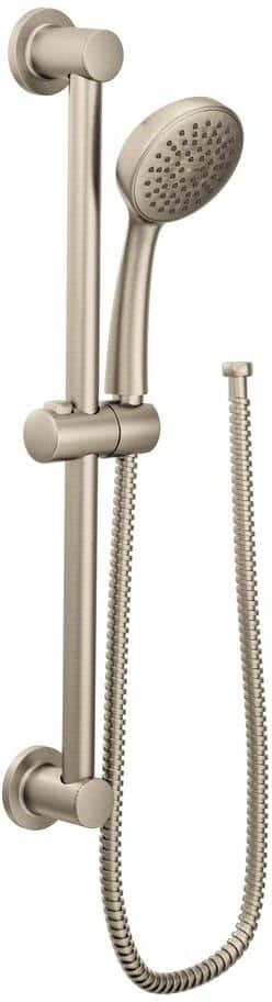 MOEN 1-Spray Eco-Performance 4 in. Hand Shower with Slide Bar in Brushed Nickel