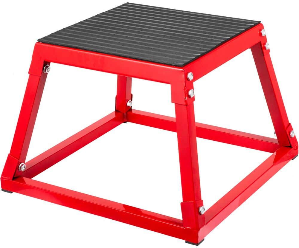 VEVOR Plyometric Platform Box 12 in. Trapezoidal Structure Exercise Step Platform for Jump Exercise Fit Training in Red