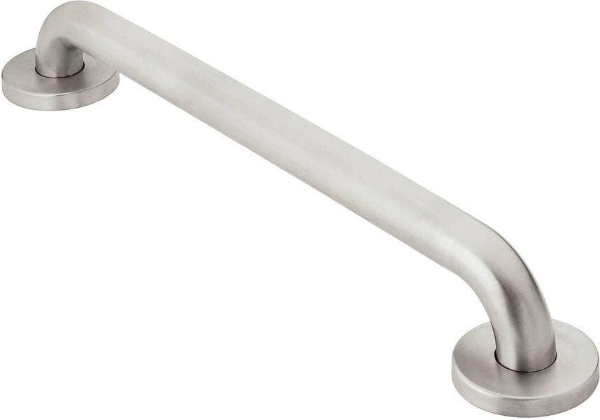 MOEN Home Care 18 in. x 1-1/4 in. Concealed Screw Grab Bar with SecureMount in Peened Stainless Steel