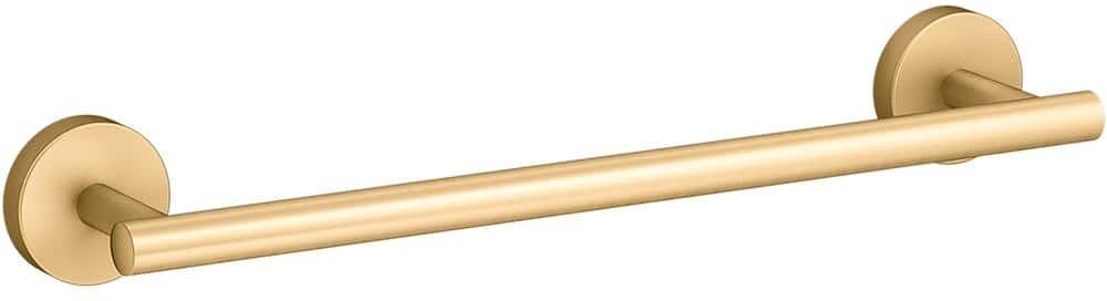 KOHLER Elate 12 in. Wall Mount Towel Bar in Vibrant Brushed Moderne Brass