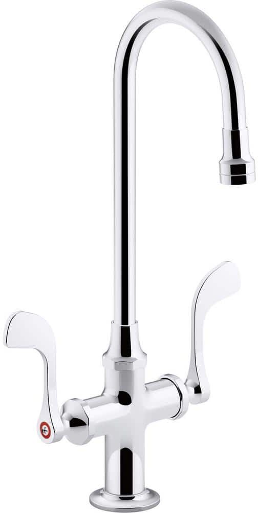 KOHLER Triton Bowe 1.0 GPM Monoblock Single Hole 2-Handle Bathroom Faucet with Laminar Flow in Polished Chrome