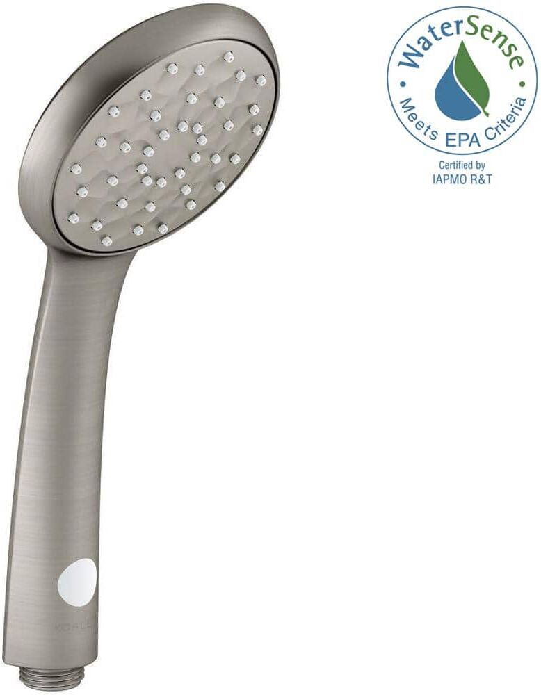 KOHLER Awaken 1-Spray Eco Boost Technology Handshower in Vibrant Brushed Nickel