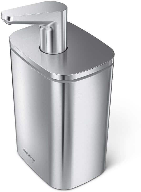 simplehuman 16 oz. Liquid Soap Pulse Pump Dispenser in Brushed Stainless Steel