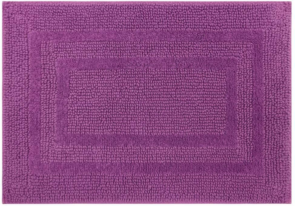 Mohawk Home Cotton Reversible Fiesta Magenta 21 in. x 34 in. Purple Cotton Machine Washable Bath Mat