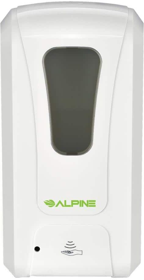 Alpine 40 oz. Wall Mount Automatic Foam Hand Sanitizer Dispenser in White