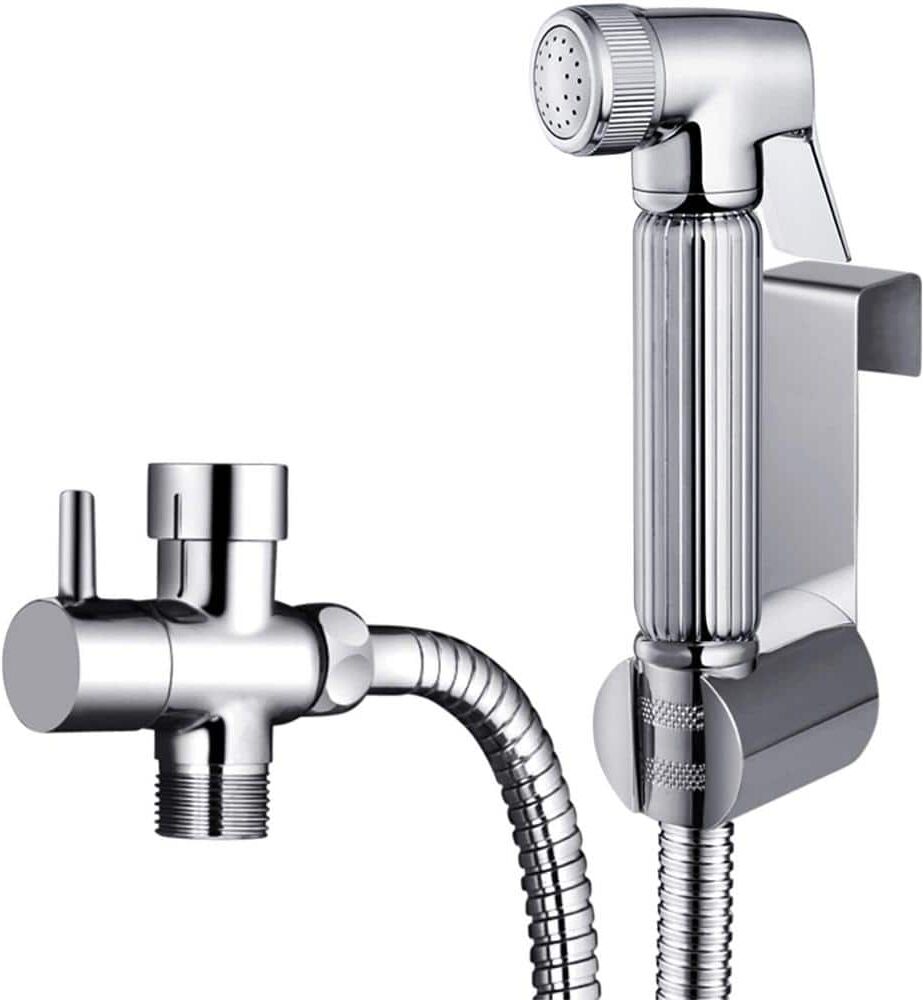 TOOLKISS Stainless Steel Handheld Bidet Sprayer for Toilet in Chrome