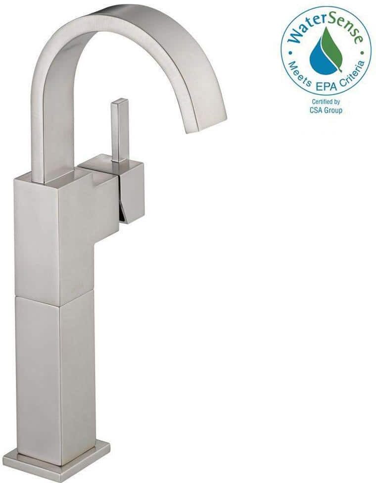 Delta Vero Single Hole Single-Handle Vessel Bathroom Faucet in Stainless