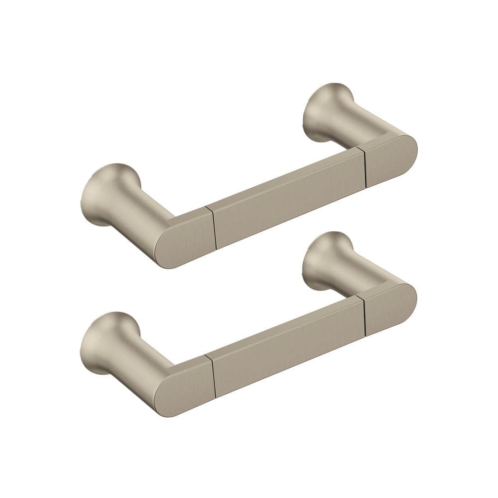 MOEN Genta LX 9 in. Hand Towel Bar in Brushed Nickel (2-Pack)