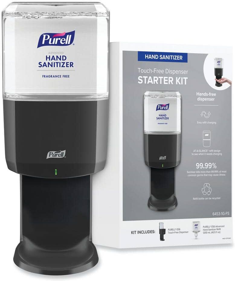 PURELL Graphite Wall Mount ES6 Advanced Foam Commercial Hand Sanitizer Dispenser Starter Kit